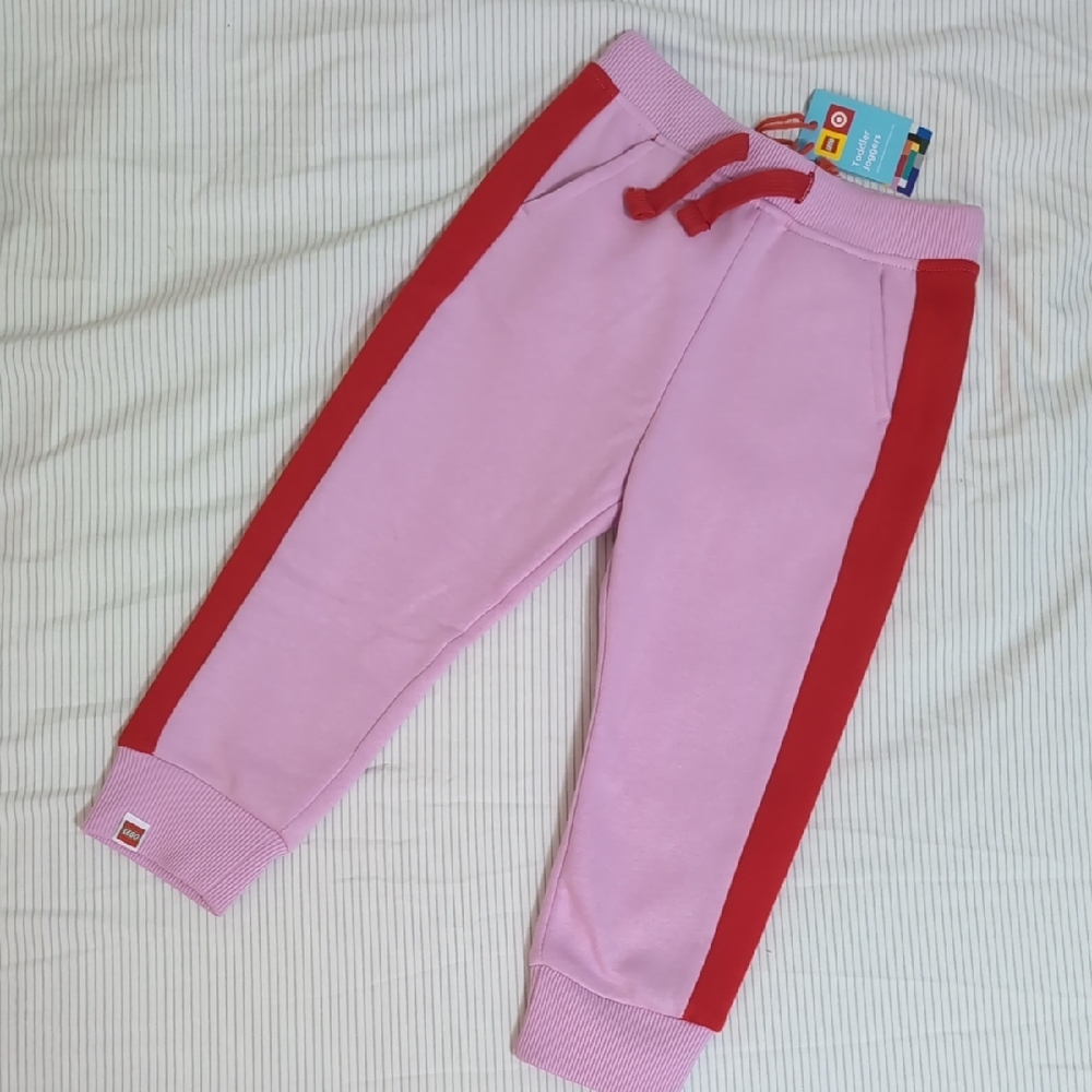 Nwt Lego Pink and Red Joggers, 2T
